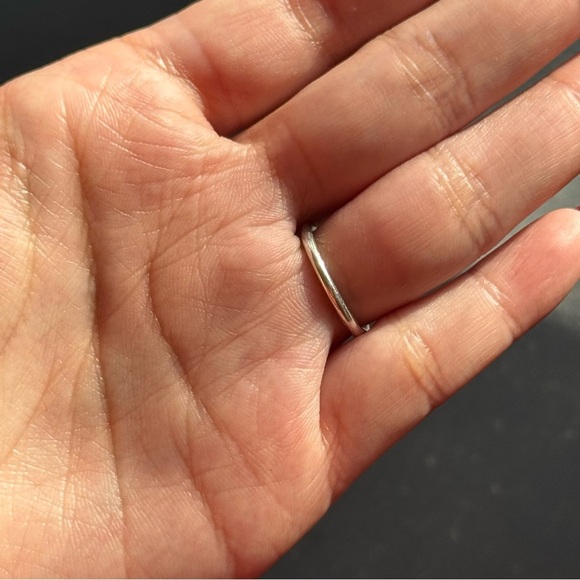 Pandora Aqua Blue Poetic Droplet Ring Size 5 - Picture 5 of 9